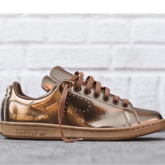 raf simons stan smith gold